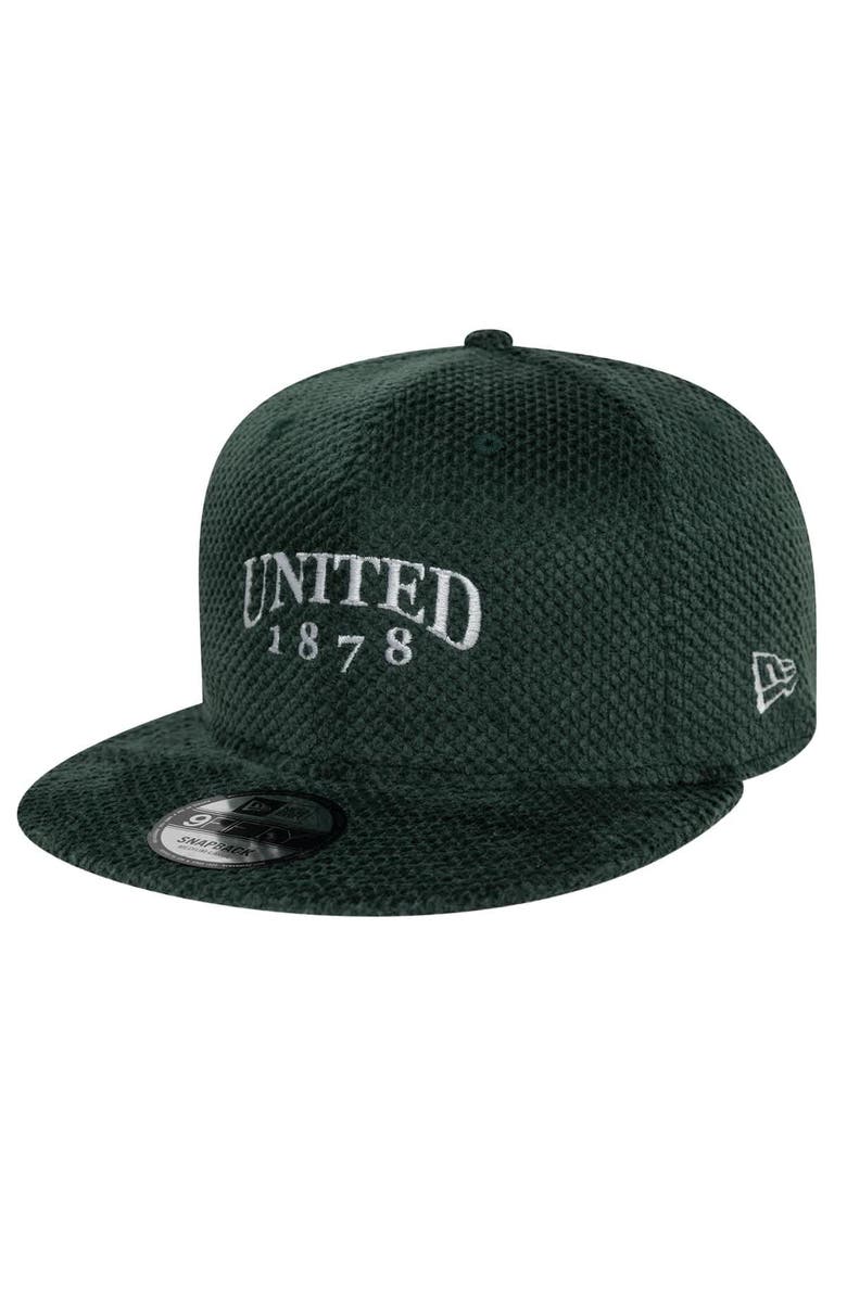 New Era Men's New Era  Green Manchester United Bobble Terry 9FIFTY Snapback Hat, Alternate, color, 