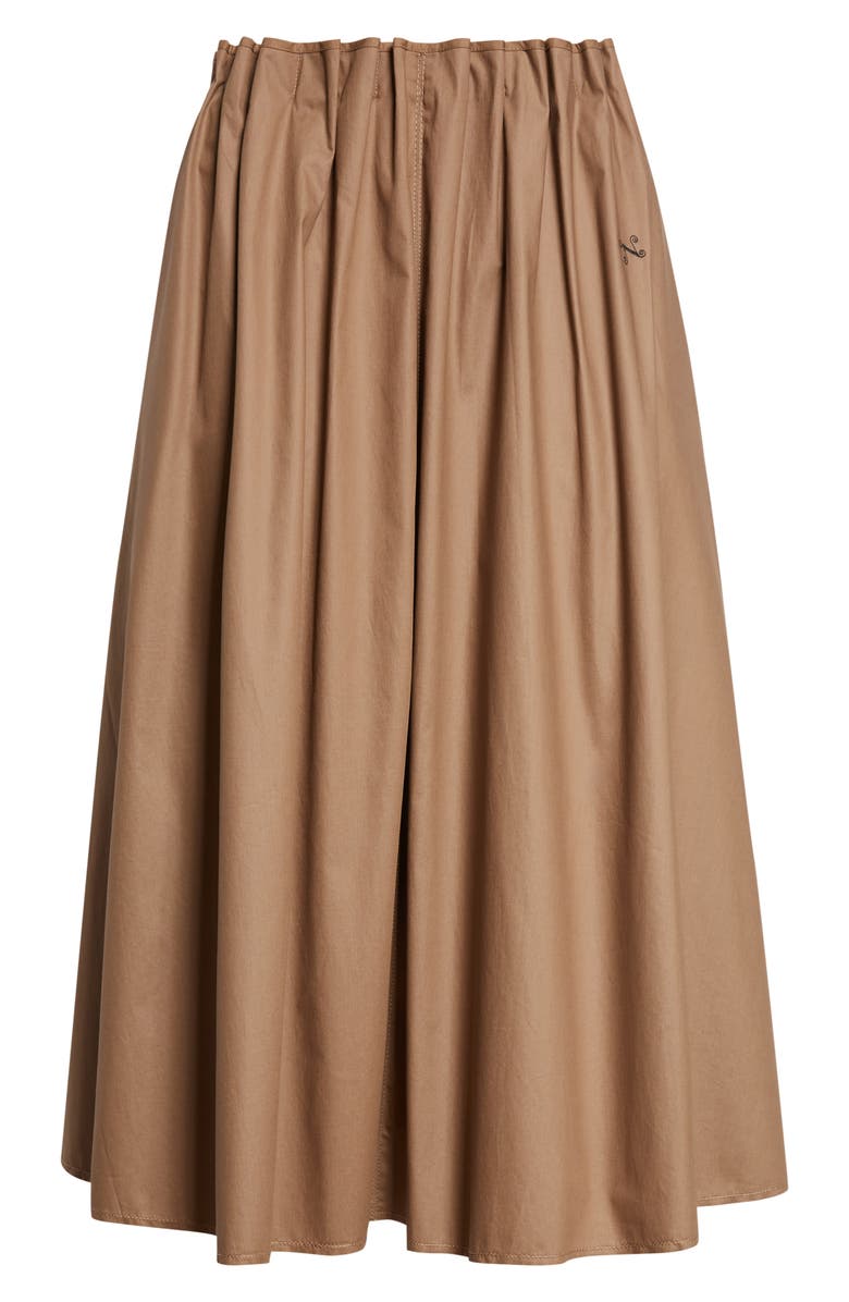 NACKIYÈ Summer Wine Cotton Twill Skirt, Alternate, color, Tobacco