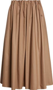 NACKIYÈ Summer Wine Cotton Twill Skirt