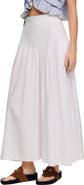 SANDRO Long poplin skirt with ties