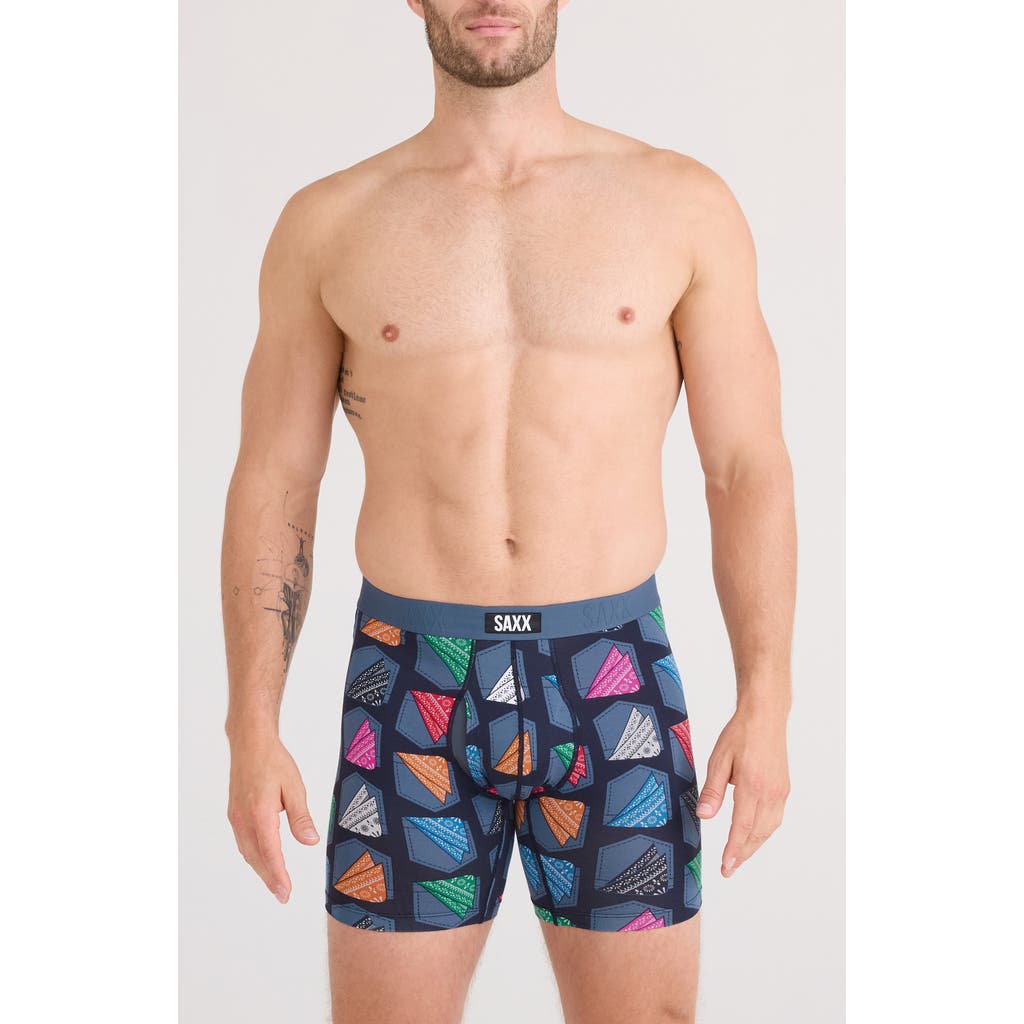 Saxx Vibe Xtra Boxer Briefs In Blue