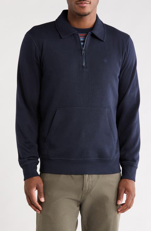 Quarter Zip Fleece Rugby Pullover
