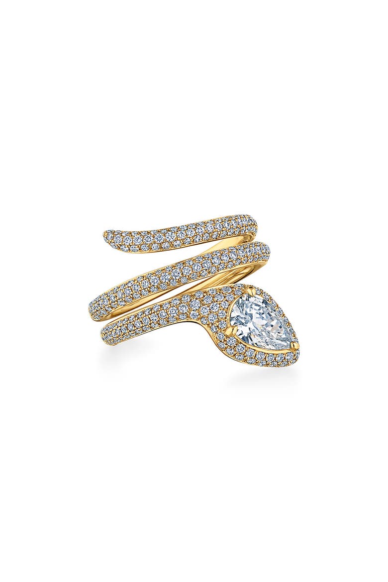 Snake Diamond Ring, Alternate, color, YELLOW GOLD