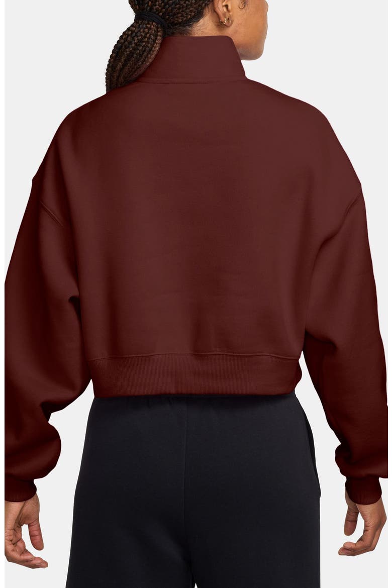 Studio Fleece Oversize Crop Top, Alternate, color, MYSTIC DATES/ SAIL