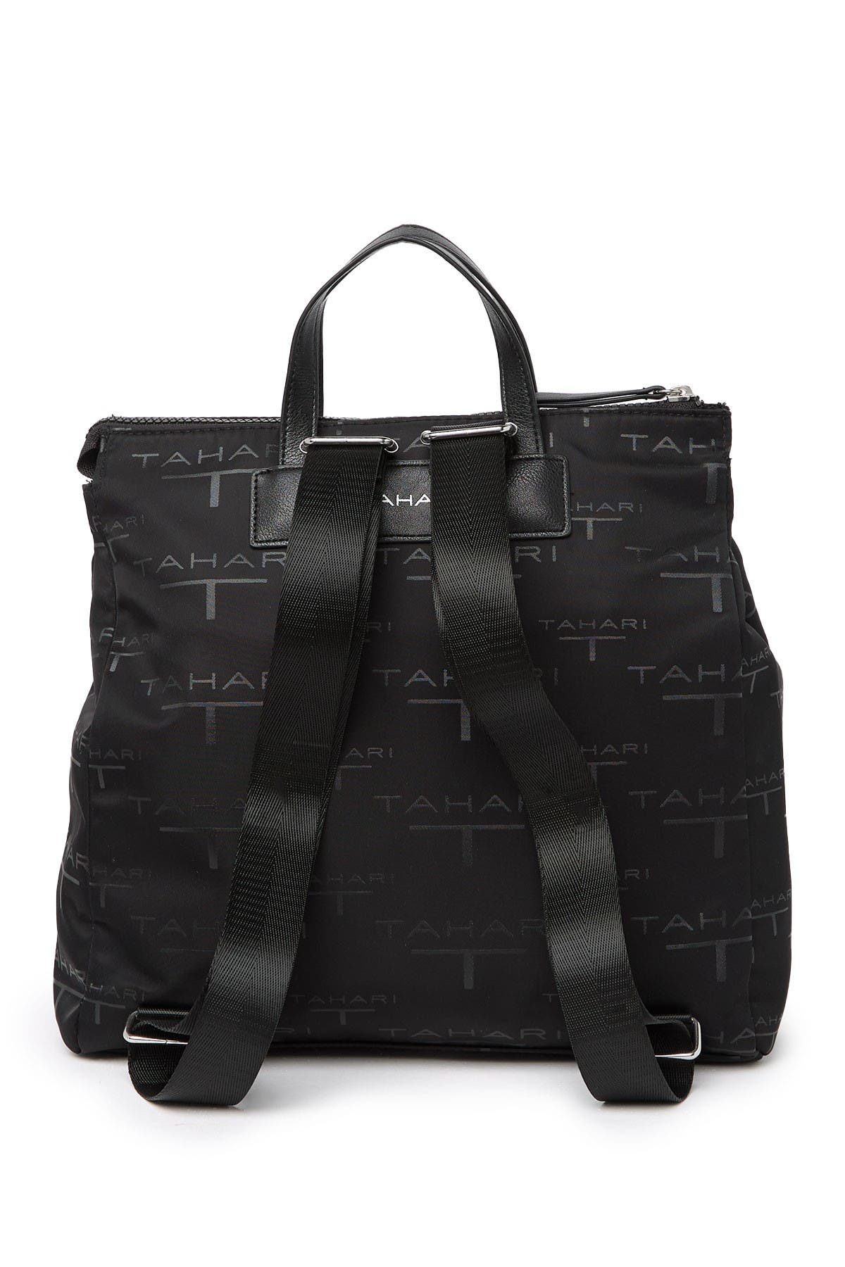 T Tahari Lexington Ave Logo Print Backpack, Alternate, color, 