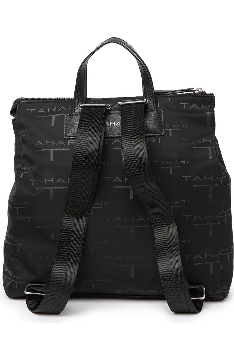 T Tahari Lexington Ave Logo Print Backpack, Alternate, color,