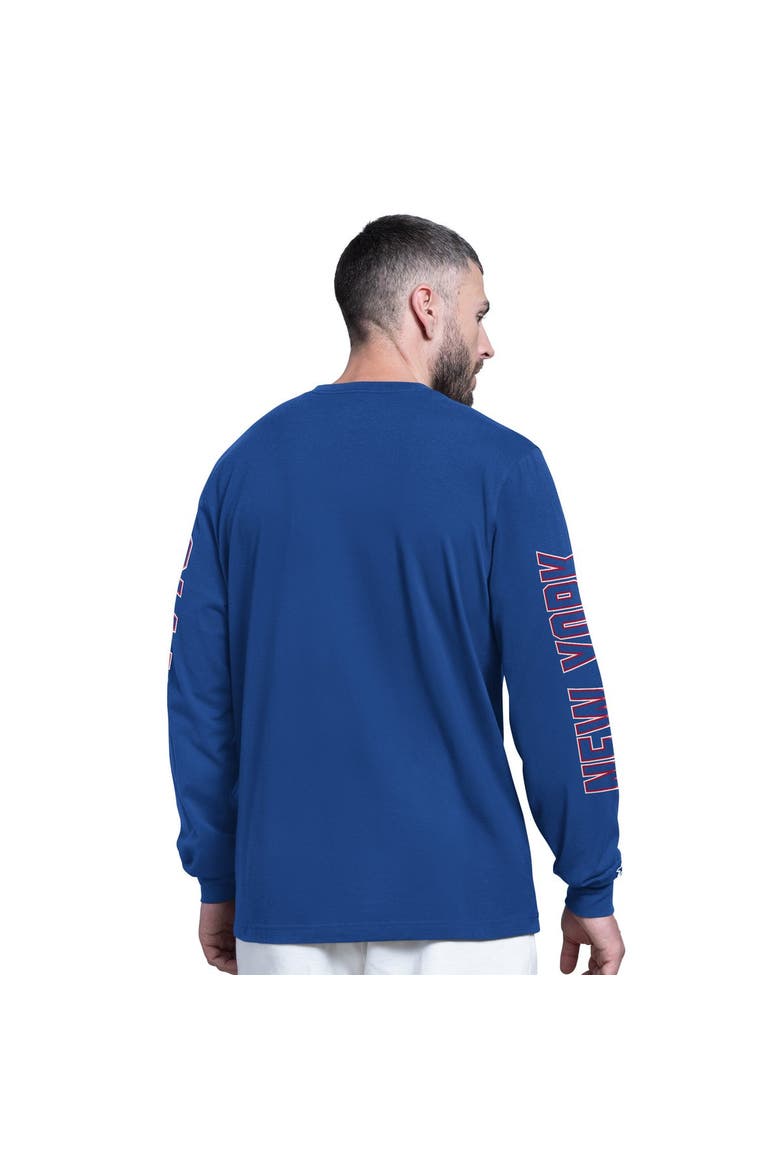 Men's Starter Royal New York Giants Clutch Hit II Long-Sleeve T-Shirt, Alternate, color, Royal