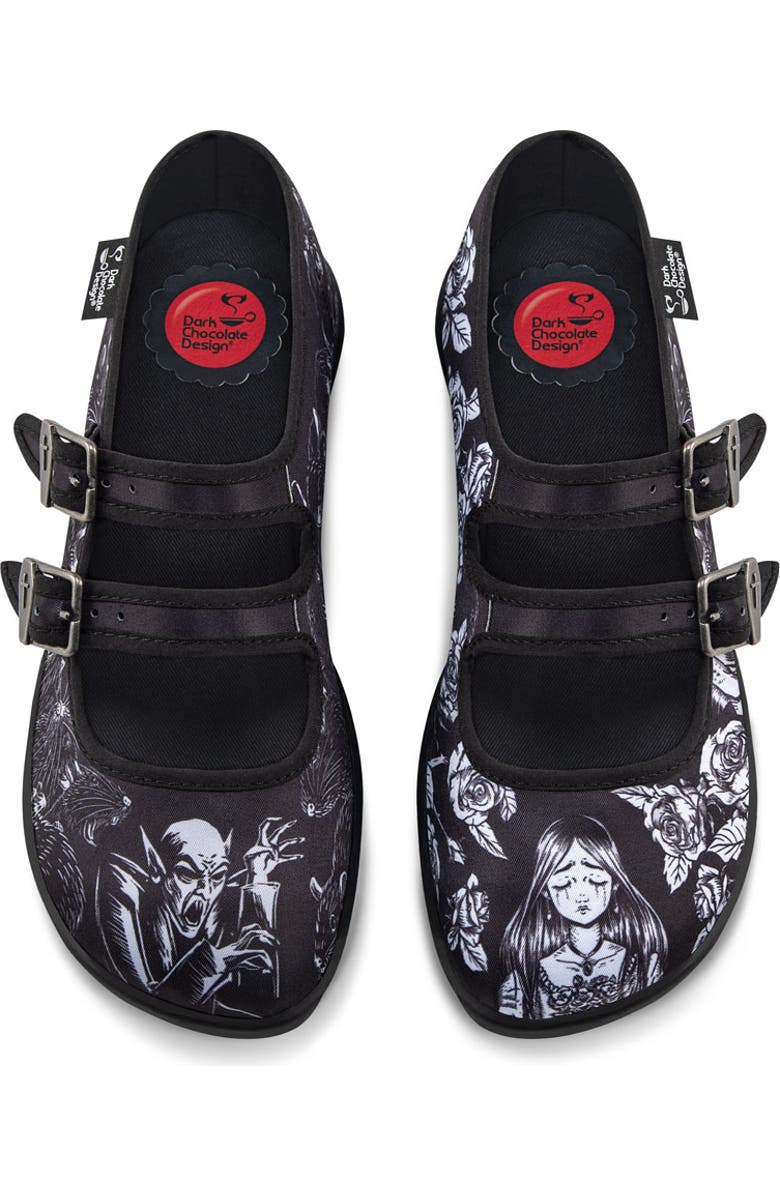 Hot Chocolate Design Death Stalks Mary Jane Flat, Alternate, color, Death Stalks