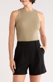 Theory Fitted Rib Stretch Organic Cotton Tank