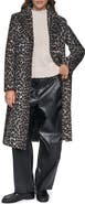 DKNY Single Breasted Bouclé Wool Blend Coat