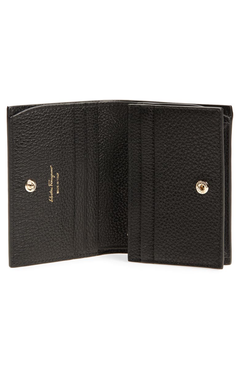 FERRAGAMO Gancino City Leather French Wallet, Alternate, color, 