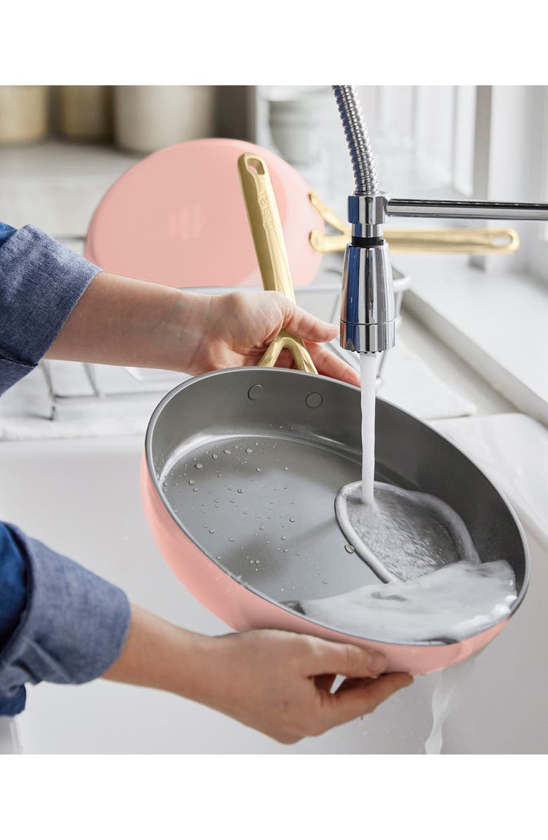 GreenPan GP5 Set of 2 Stainless Steel Nonstick Frying Pans, Alternate, color, Dusty Rose