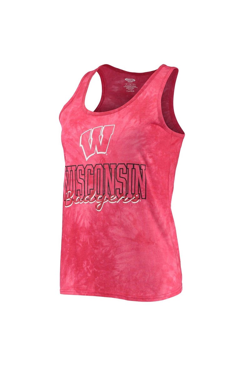 Women's Concepts Sport Red Wisconsin Badgers Billboard Tie-Dye Tank Top & Shorts Set, Alternate, color, Red
