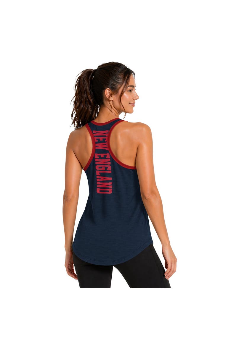 Women's G-III 4Her by Carl Banks Navy New England Patriots Tater II Racerback Tank Top, Alternate, color, Navy