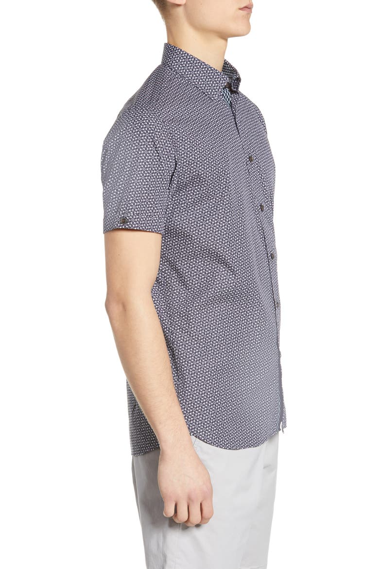 Rakoon Slim Fit Sport Shirt, Alternate, color, NAVY