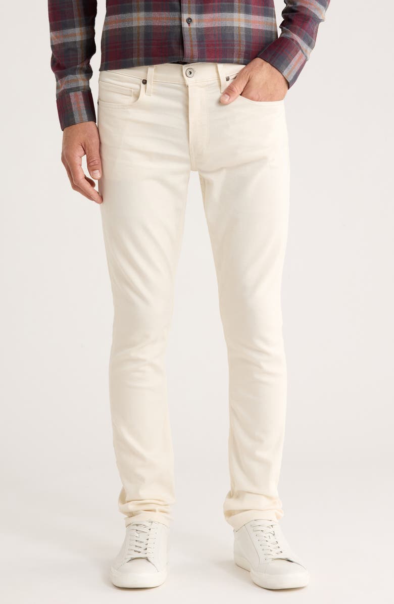 PAIGE Lennox Slim Fit Jeans, Main, color, Egg Shell