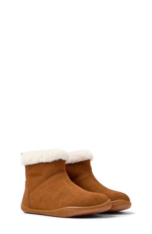 Camper Kids' Peu Cami Faux-fur Lined Bootie In Brown