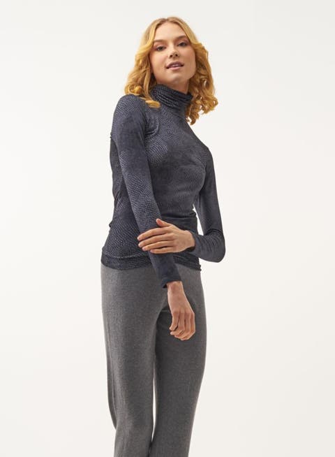 Soft Touch Novelty Long Sleeve Turtleneck