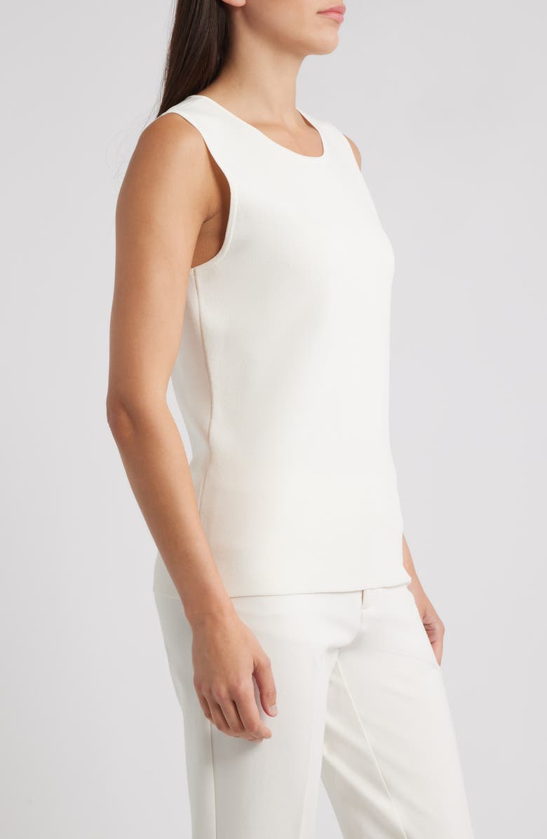 Anne Klein Sleeveless Knit Top, Alternate, color, White Dove