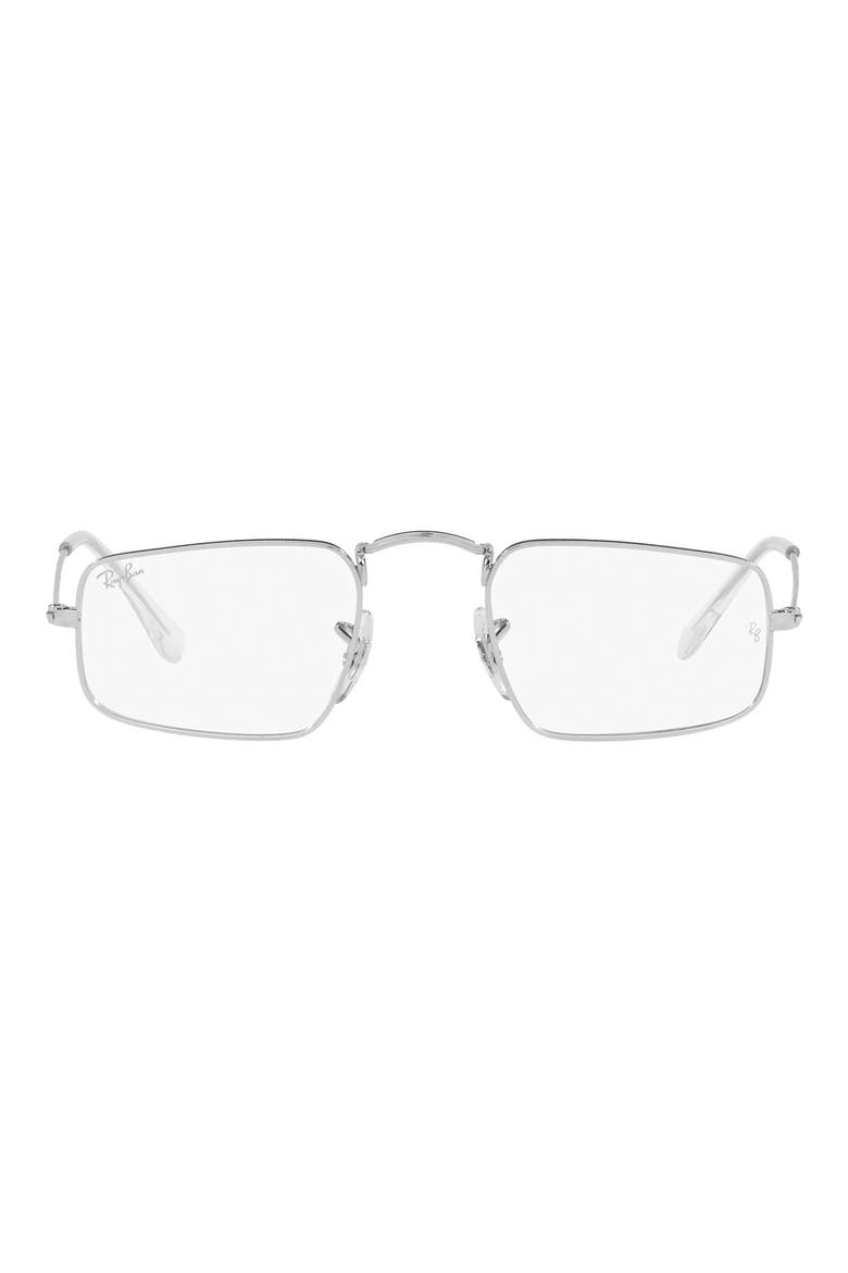RX3957V 49mm Rectangle Optical Glasses, Main, color, SILVER