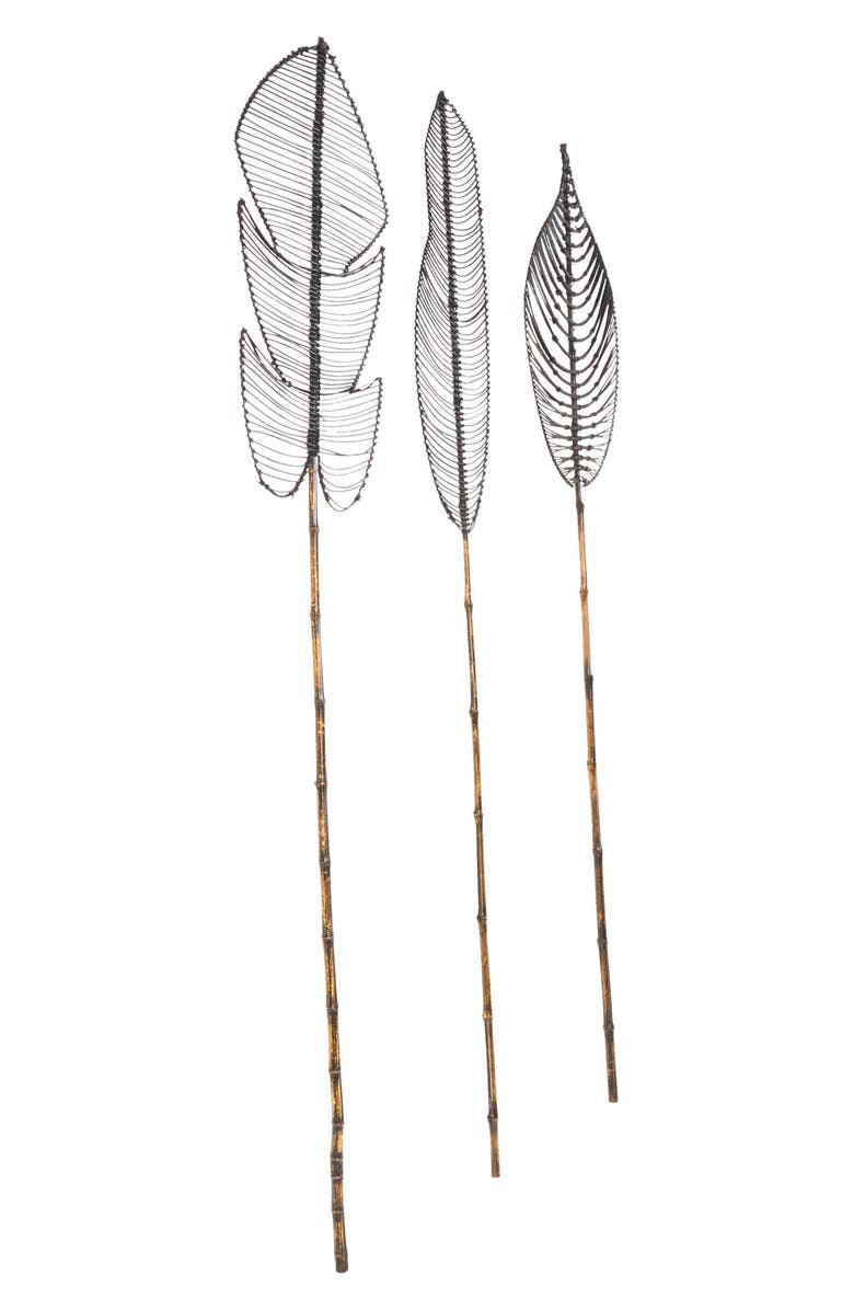 SONOMA SAGE HOME 3-Piece Natural Dried Bamboo Leaf Foliage, Alternate, color, Black