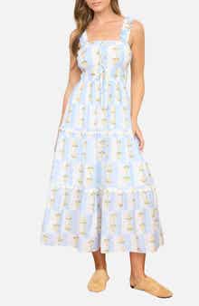 AUGUST SKY Tiered Midi Dress