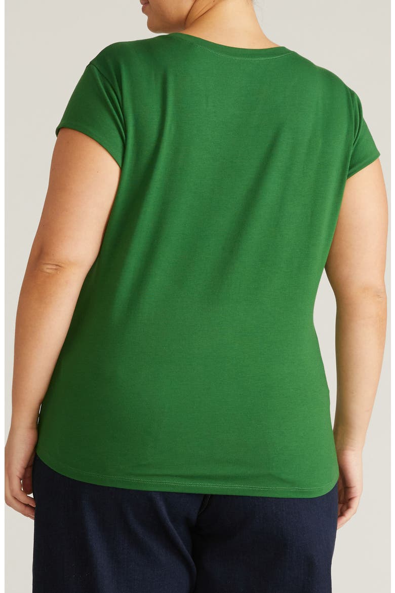 Ashley Cap Sleeve Cotton T-Shirt, Alternate, color, GREEN PARK