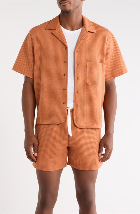 Lukus Waffle Knit Camp Shirt