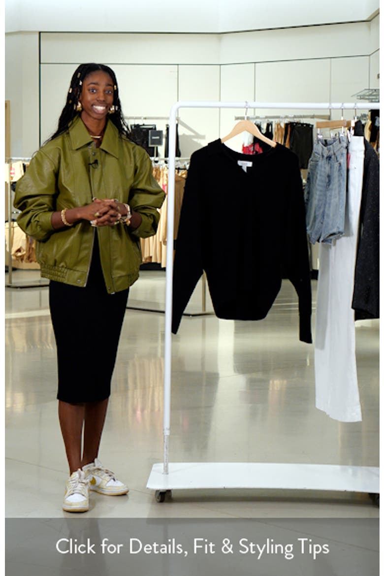 Blouson Long Sleeve Wool Polo Sweater video
