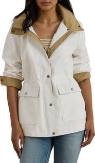 Lauren Ralph Lauren Hooded Contrast Trim Windbreaker