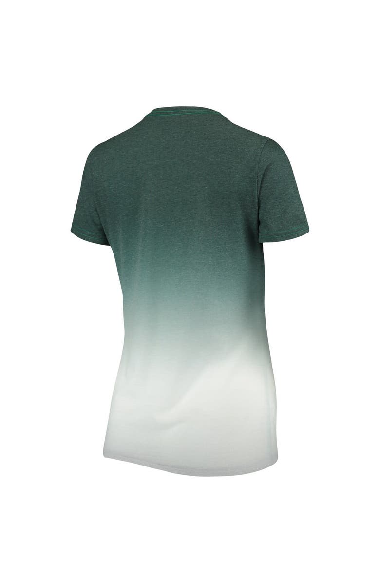 BOXERCRAFT Women's Heathered Green Michigan State Spartans Ombre V-Neck T-Shirt, Alternate, color, 
