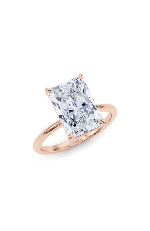 Radiant Cut Lab Created Diamond Ring