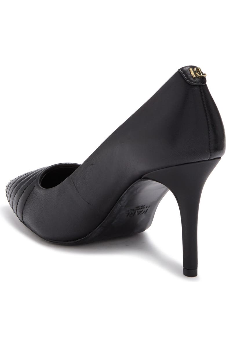 KARL LAGERFELD PARIS Roulle Quilted Pointed Toe Pump, Alternate, color,