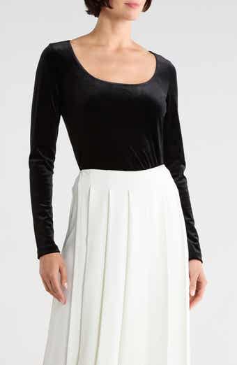 Jelena Velvet U-Neck Top