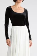 L'AGENCE Jelena Velvet U-Neck Top