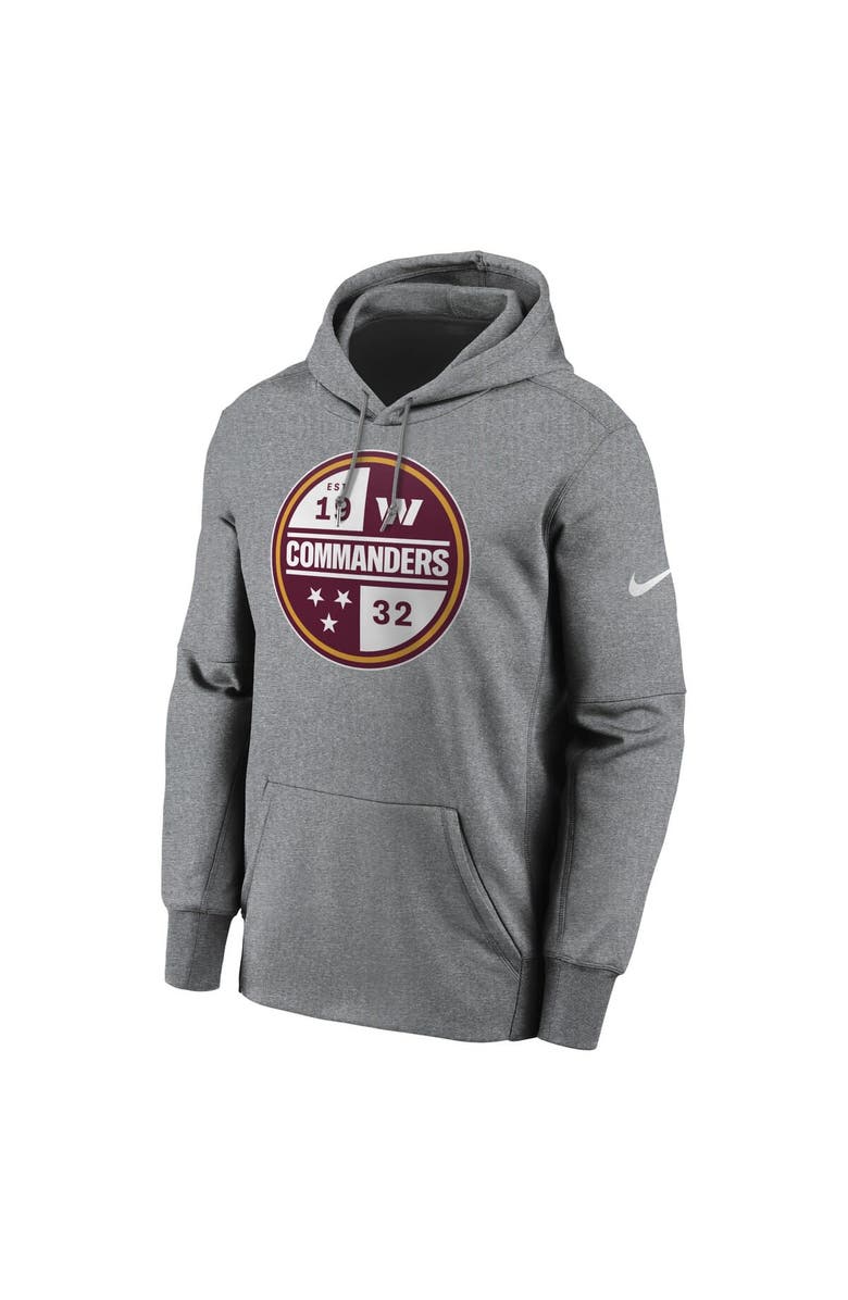 Nike Men's Nike Heathered Gray Washington Commanders Performance Pullover Hoodie, Alternate, color, Heather Gray