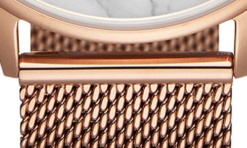 Mvmt Boulevard Mesh Strap Watch, 38mm In Rose Gold/white/rose Gold