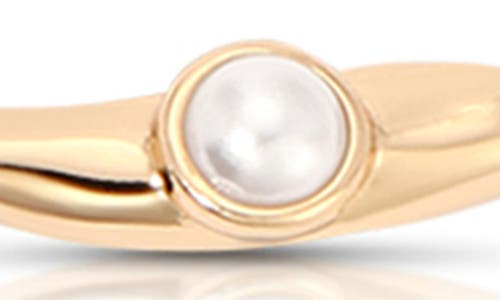 Ettika Liquid Faux Pearl Pendant Necklace In Gold