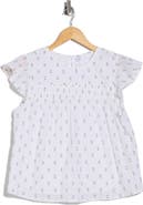 Melrose and Market Short Sleeve Dobby Woven Top