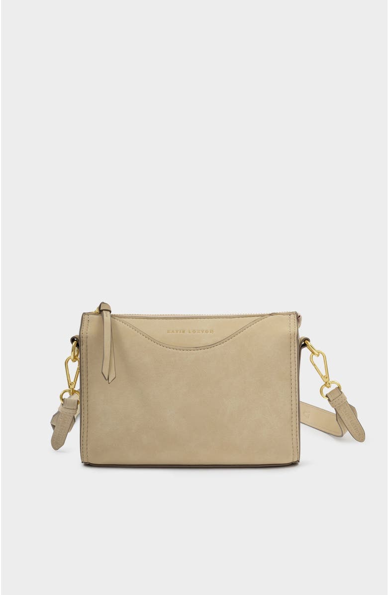 Katie Loxton Alba Crossbody Bag, Alternate, color, Desert Sand Suedette