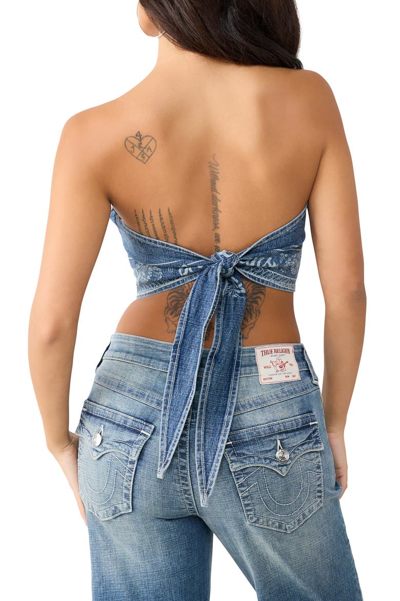 Denim Scarf Top, Alternate, color, VENICE DRIFT