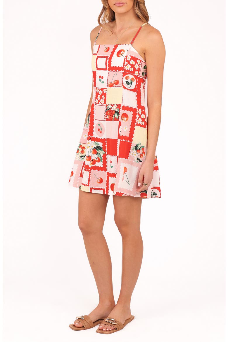 Loredana A-Line Minidress, Alternate, color, CHERRY