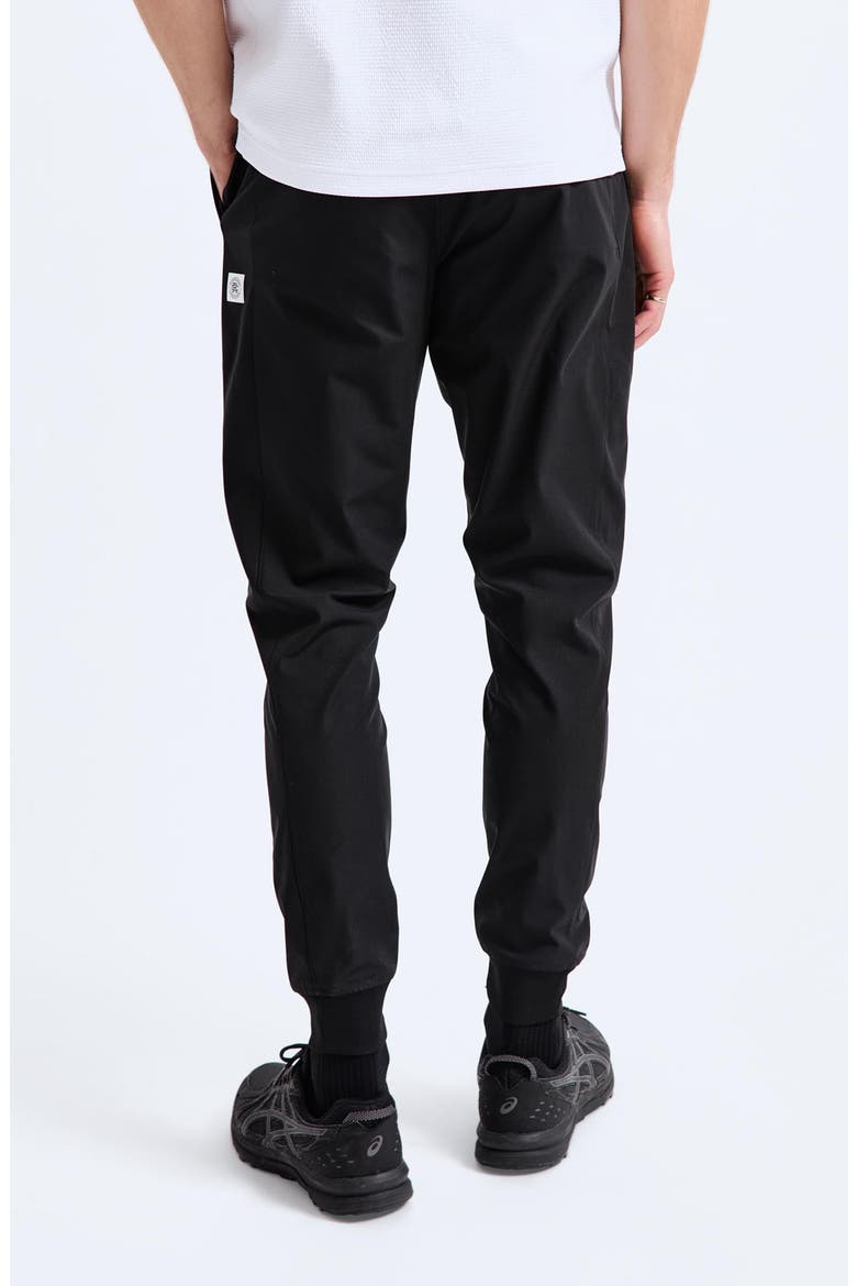 Stretch Warp Knit Coach's Slim Joggers, Alternate, color, BLACK