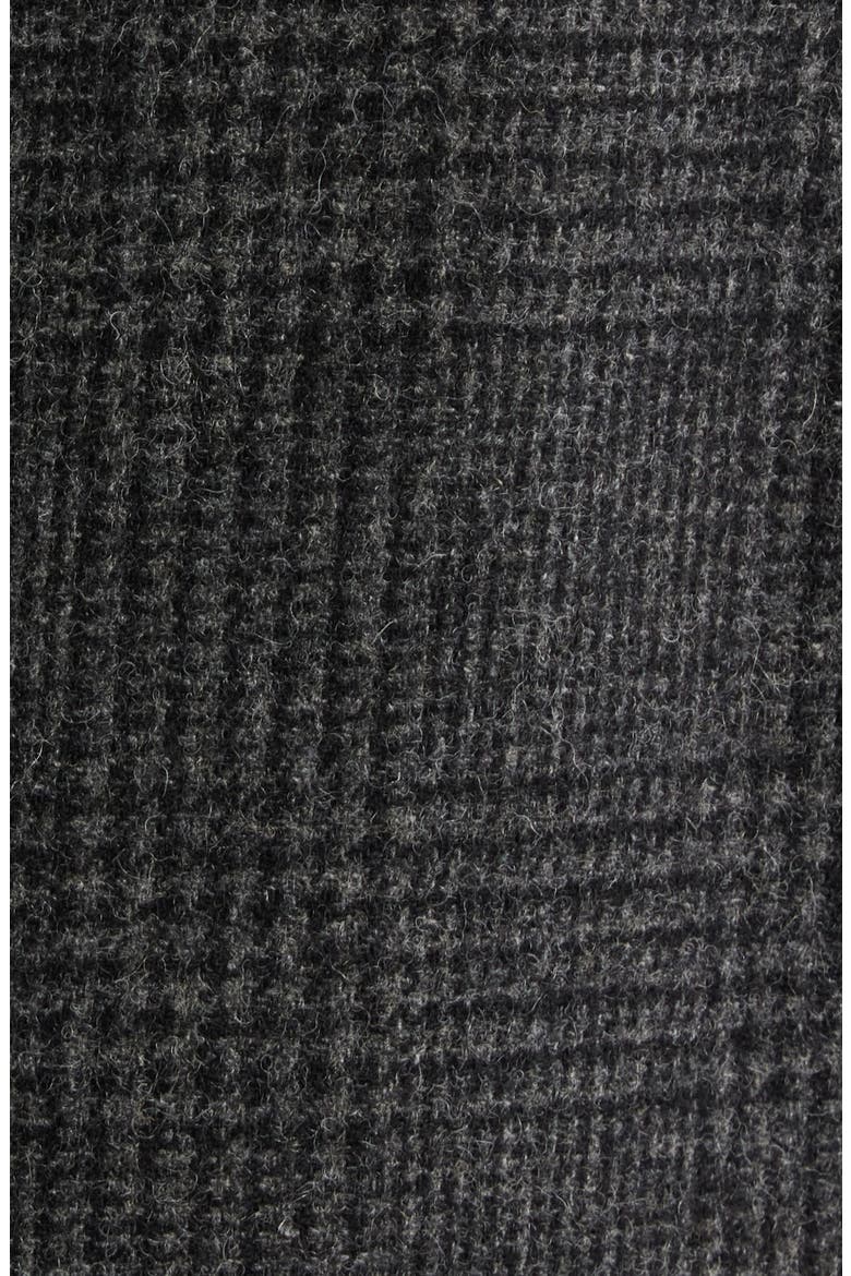 Houndstooth Layered Wool Blend Coat, Alternate, color, BLACK/ GREY