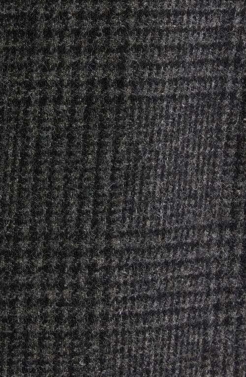 Sam Edelman Houndstooth Layered Wool Blend Coat In Black
