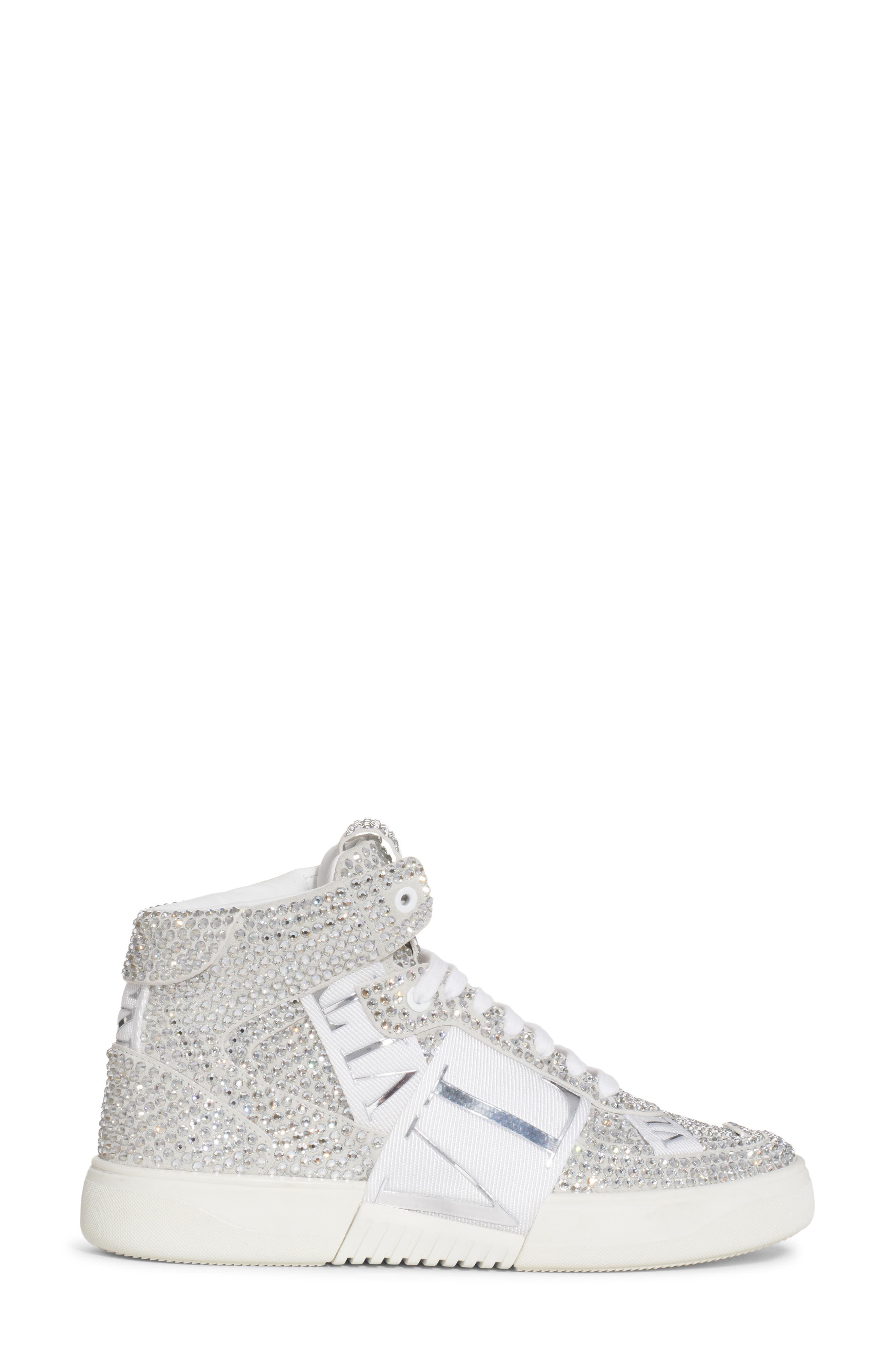 Valentino Garavani VL7N Crystal Embellished High Top Sneaker, Alternate, color, 
