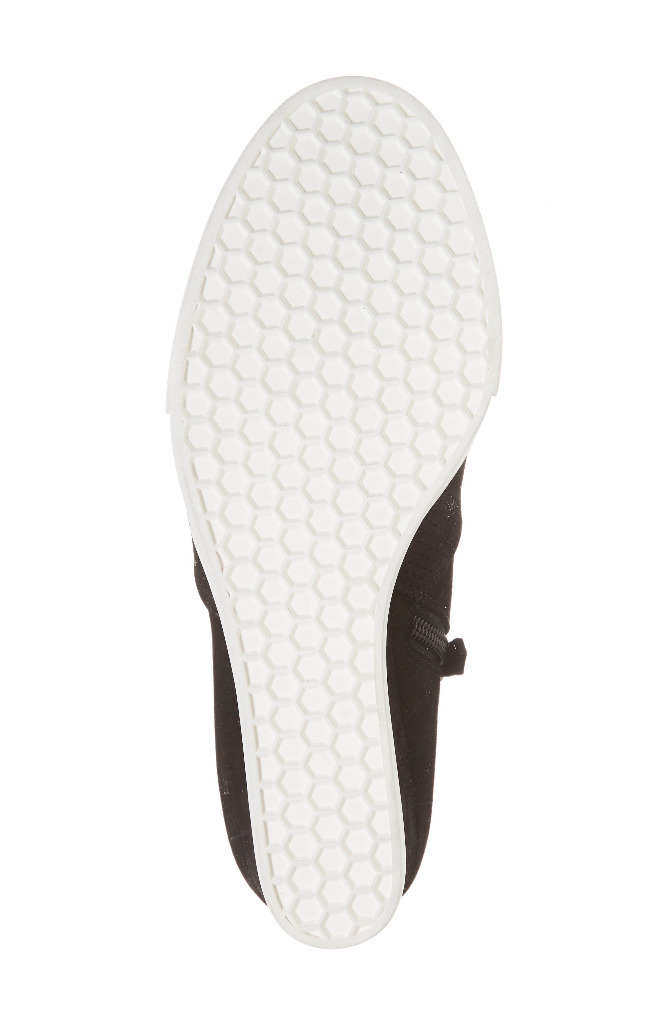 Aiden Wedge Sneaker, Alternate, color, BLACK PERFORATED LEATHER
