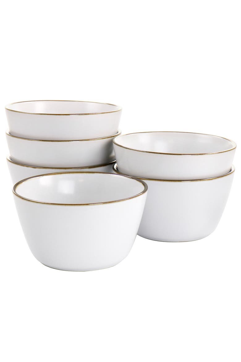 Arthur 6 Piece Stoneware Bowl Set, Main, color, White