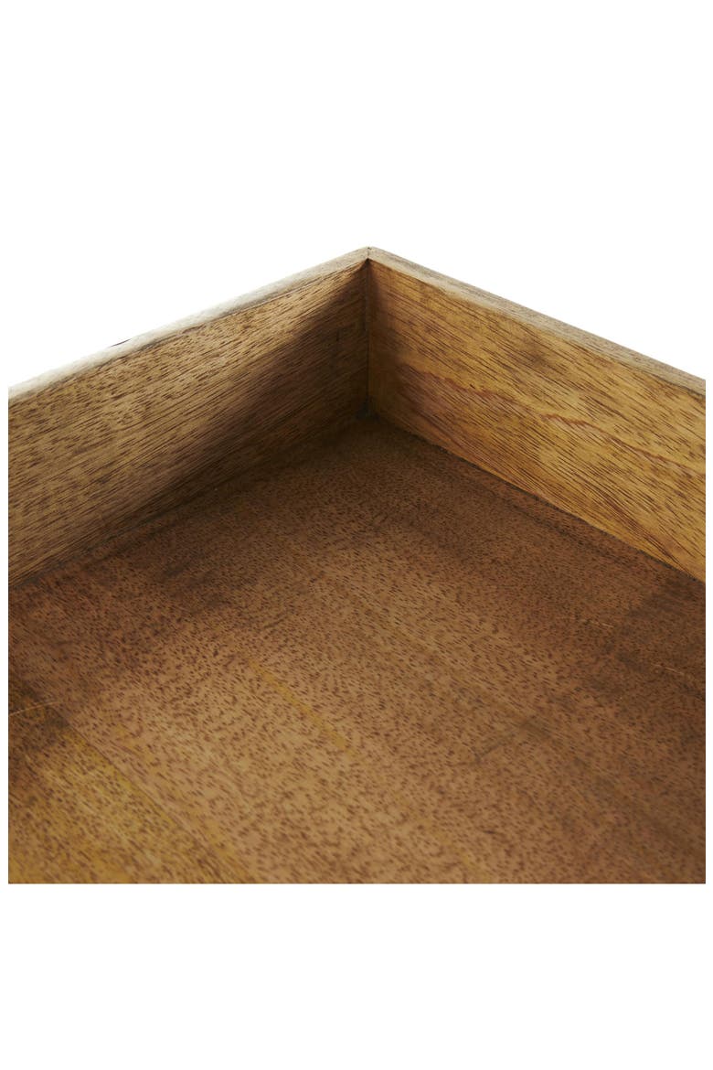 Set of 2 Wooden Trays, Alternate, color, BROWN MULTI