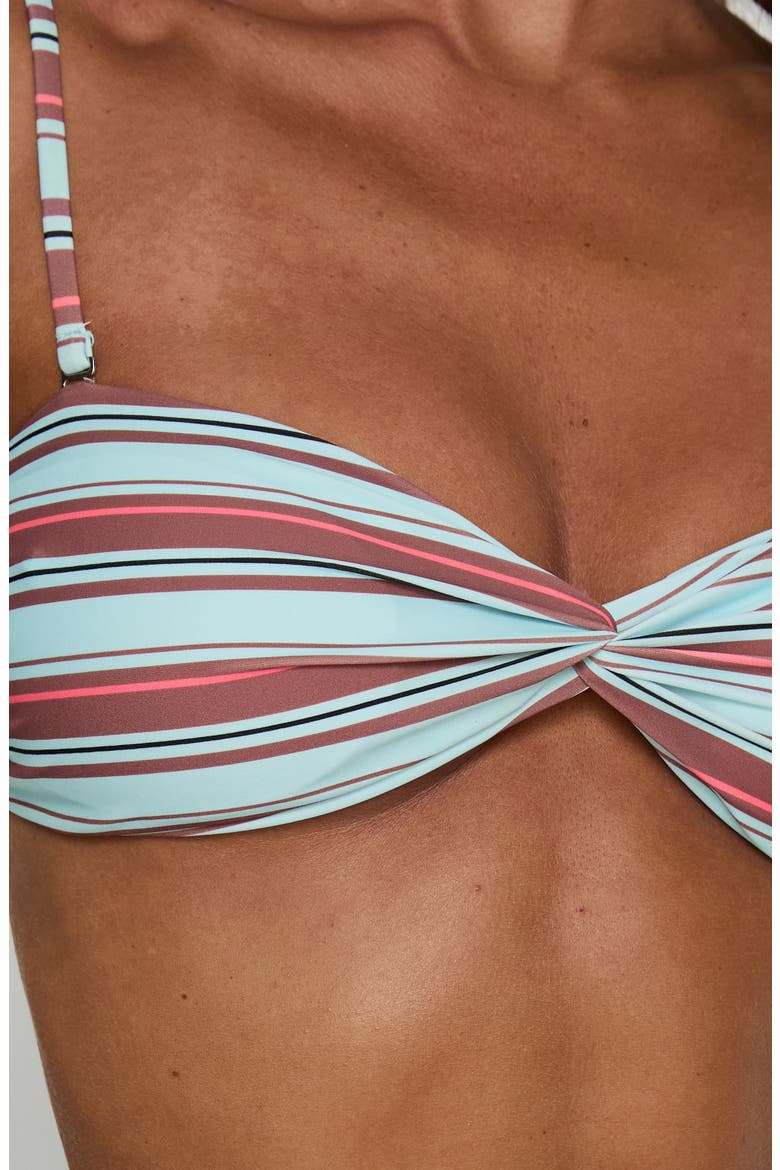 Amplitude Stripe Bikini Top, Alternate, color, BLUE / BROWN STRIPE